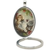 Brelok do kluczy/ka - Kot - ozdobna zawieszka plecak, portfel