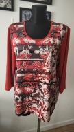Bluzka damska 46 wyrazisty efektowny wzór uciągliwa 3XL viskoza stylowa