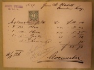 MORITZ WERBER, BIALA - KOZY, 1886 rok, BIELSKO - BIAŁA, STARY ZNACZEK