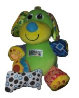 TOMY LAMAZE maskotka grzechotka SENSORYCZNA zawieszka do wózka PIESEK