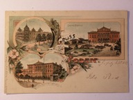 Poznań Posen dworzec kolejowy szpital poczta aniołek lit secesja 1899