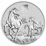 Lunar III Rok Konia 2 uncje Srebra 2026