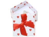 NOWE urocze pudełko na pierścionek lub kolczyki z motywem w serca