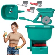 SIEWNIK RĘCZNY DO NAWOZU NASION PIASKU OGRODOWY ROZSIEWACZ Z WSPORNIKIEM