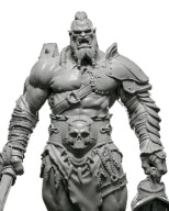 Kurk Orc Warlord Barbarian Ork Barbarzyńca RPG D&D Druk3D