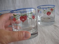 SZKLANE POJEMNIKI NA DESERY LODY GALARETKI BUDYNIE LUB DRINKI 4 SZT. 1960