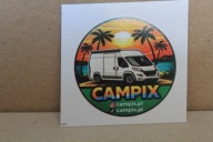 NAKLEJKA -CAMPIX- CAMPER - AUTO ROWER MOTOR KASK