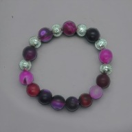 Agaty...Bransoletka z agatów w wesołym kolorze fuksji