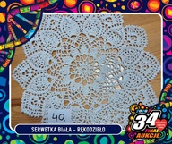 SERWETKA BIAŁA - RĘKODZIEŁO
