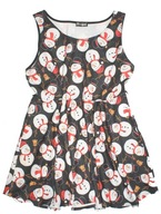 PRAGUE_Śliczna SUKIENKA_czarna kolorowe BAŁWANKI ŚWIĘTA JAK NOWA_46