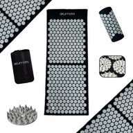 MATA DO AKUPRESURY XXXL CZARNO-SZARA PODUSZKA ZESTAW DO MASAŻU AKUMATA