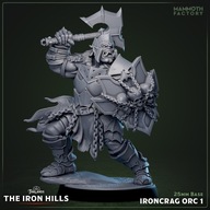 Ironcrag Orc 1 - Iron Hills - figurka RPG DnD D&D - druk 3D 14K