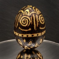 Drewniane jajko dekoracyjne – ręcznie wypalany wzór - Nasca, Wielkanoc