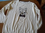 Simply Be kremowy z głowa pieska 44