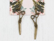 kolczyki NOŻYCE vintage retro boho steampunk NB94