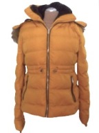 LOVE COLLECTION OCIEPLANA POMARAŃCZOWA KURTKA FUTERKO KAPTUR 40 42