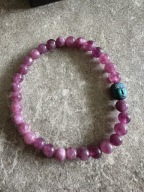 Bransoletka Handmade Budda Lepidolit Hematyt