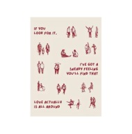 Plakat „Love Actually Is All Around” – Ilustracyjny Plakat Typograficzny