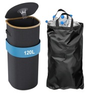 Kosz na butelki, puszki zwrotne z wyjmowanym workiem, do segregacji - 120l