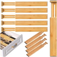 4x ORGANIZER DO SZUFLADY SZUFLAD PRZEGRÓDKA SEPARATOR PRZEGRODY BAMBUSOWE