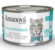 Amanova Cat Tuna & Whitebaits - tuńczyk i białoryby w bulionie puszka
