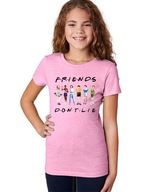 Stranger Things Pudrowy Róż Koszulka T-shirt Dziecięcy 7-8 LAT 128 cm