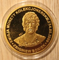 ZBIGNIEW BONIEK - NUMIZMAT POZŁACANY - MENNICA POLSKA - MENNICZY