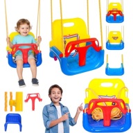 HUŚTAWKA OGRODOWA KUBEŁKOWA DLA DZIECI PLASTIKOWA MODUŁOWA 3W1 MOCNA