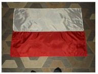 FLAGA POLSKI Z GODŁEM 85x60cm - połysk ,Duże godło,,,,,,,