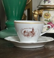 FILIŻANKA TUŁOWICE RUSAK Z PODSTAWKĄ WAŁBRZYCH