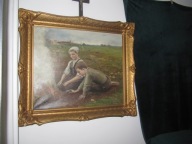 PROMOCJA-- Pieczenie Ziemniaków Obraz stary olejny