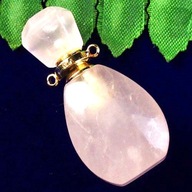 Butelka Wisiorek Różowy Kwarc Perfumy Oleje