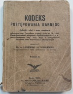 PRAWO KARNE KODEKS POSTĘPOWANIA KARNEGO LWÓW 1933