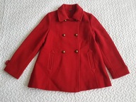 Cool Club piękny flauszowy płaszczyk czerwony roz 140