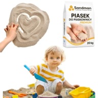 PIASEK DO PIASKOWNICY KWARCOWY DLA DZIECI NATURALNY BIAŁY Z ATESTEM PZH