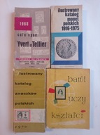 4 KATALOGI znaczków FRANCJA z KOLONIAMI +POLSKA+KATALOG MONET FILATELISTYKA