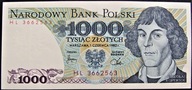 Polska bankn.1000zł.M.Kopernik1982 ser.HL UNC