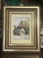 ZBIGNIEW ABRAM 2011 KAPLICZKA KRYNICKA SĄDECKA SĄDECCZYZNA AKWARELA