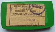 Zakłady galanterii Głuchołazy spinki do mankietów metal tworzywo oryginalne