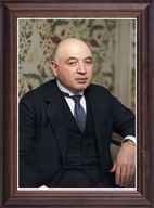 Obraz Dawid Przepiórka portret w drewnianej ramie ze szkłem