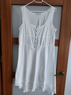 Bawełniana biała letnia suknia r. XL