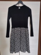 Sukienka długi rękaw czarna rozm. 158