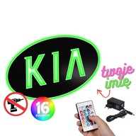 LOGO KIA LED DEKORACJA ŚCIENNA PREZENT DLA NIEGO DO POKOJU BIURA GARAŻU