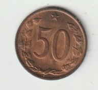 Czechoslowacja 50 Halerzy 1964 piekny stan