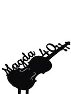 topper na tort dekoracja urodziny personalizacja SKRZYPCE!!