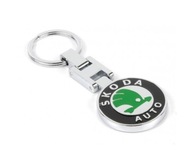 BRELOK BRELOCZEK do kluczy zawieszka SKODA czarno srebrny