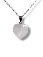 KR24 Łańcuszek+ Wisiorek/zawieszka kamienie KWARC RÓŻOWY