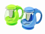 DZBANEK szklany Zaparzacz z sitkiem herbata zioła Mix kolorów 1,4 L