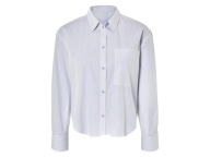 ESMARA niebieska KOSZULA damska PASKI bawełniana LUŹNA kołnierzyk 44 NOWA