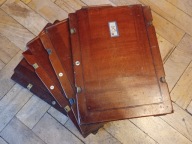 4 / plus dodatkowo 1 /podwójne drewniane kasety formatu 15*21 cm .